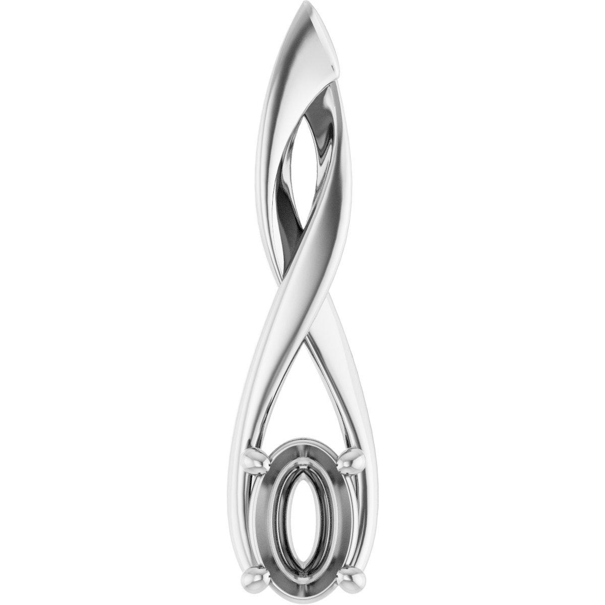 Infinity-Inspired Solitaire Pendant
