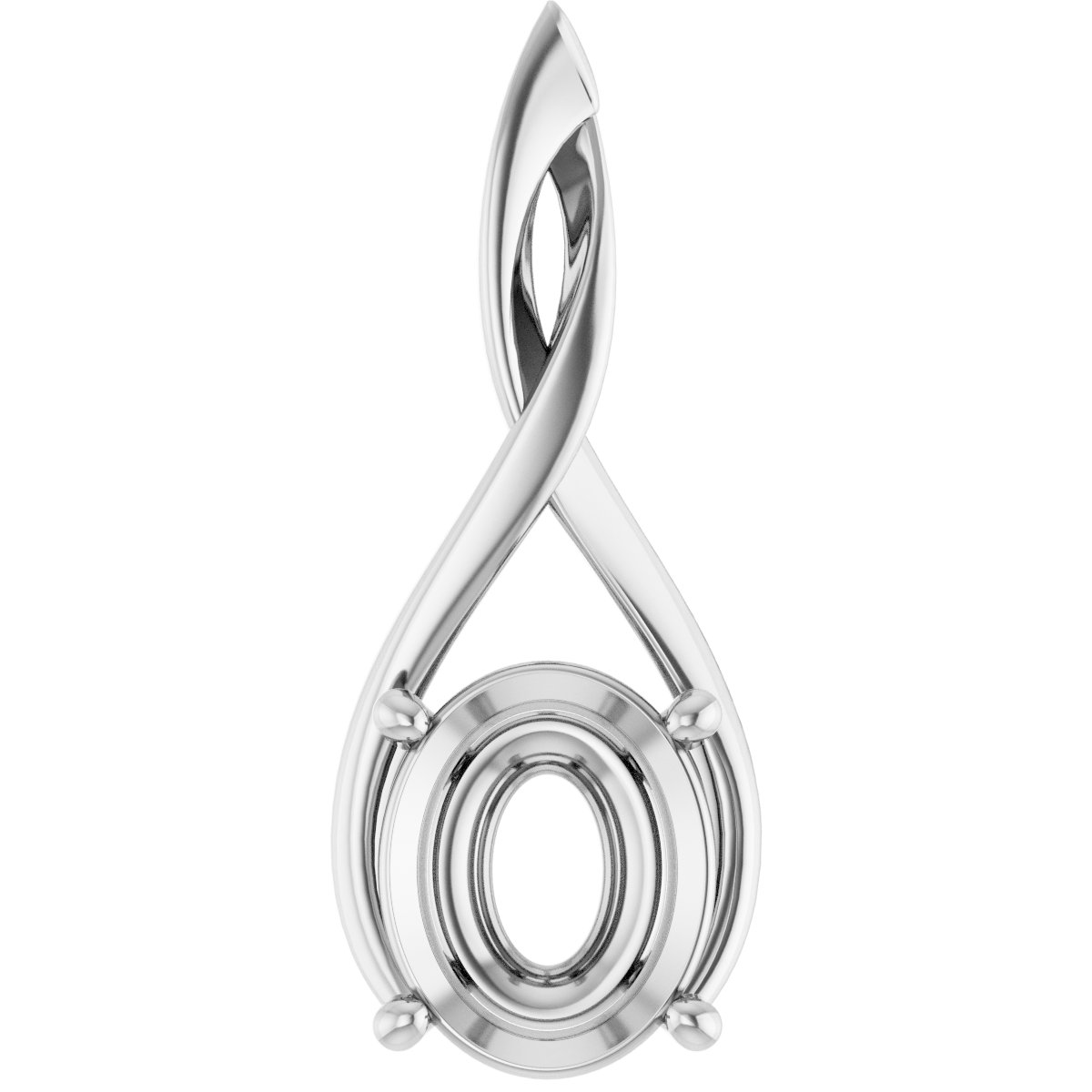 Infinity-Inspired Solitaire Pendant