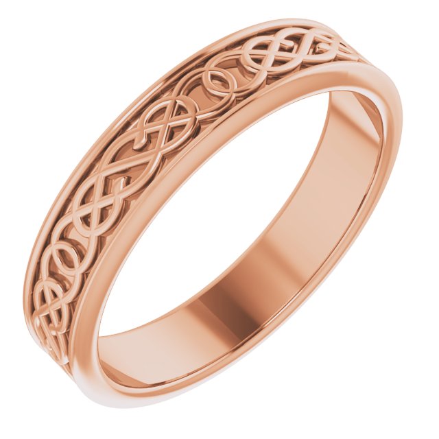 14K Rose 5 mm Celtic Inspired Band Size 11.5 Ref 13066063