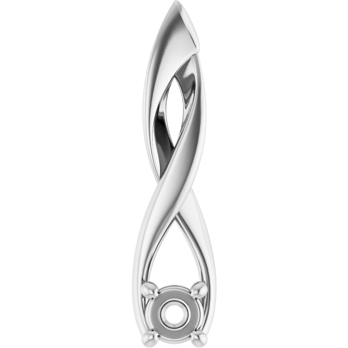 Infinity-Inspired Solitaire Pendant