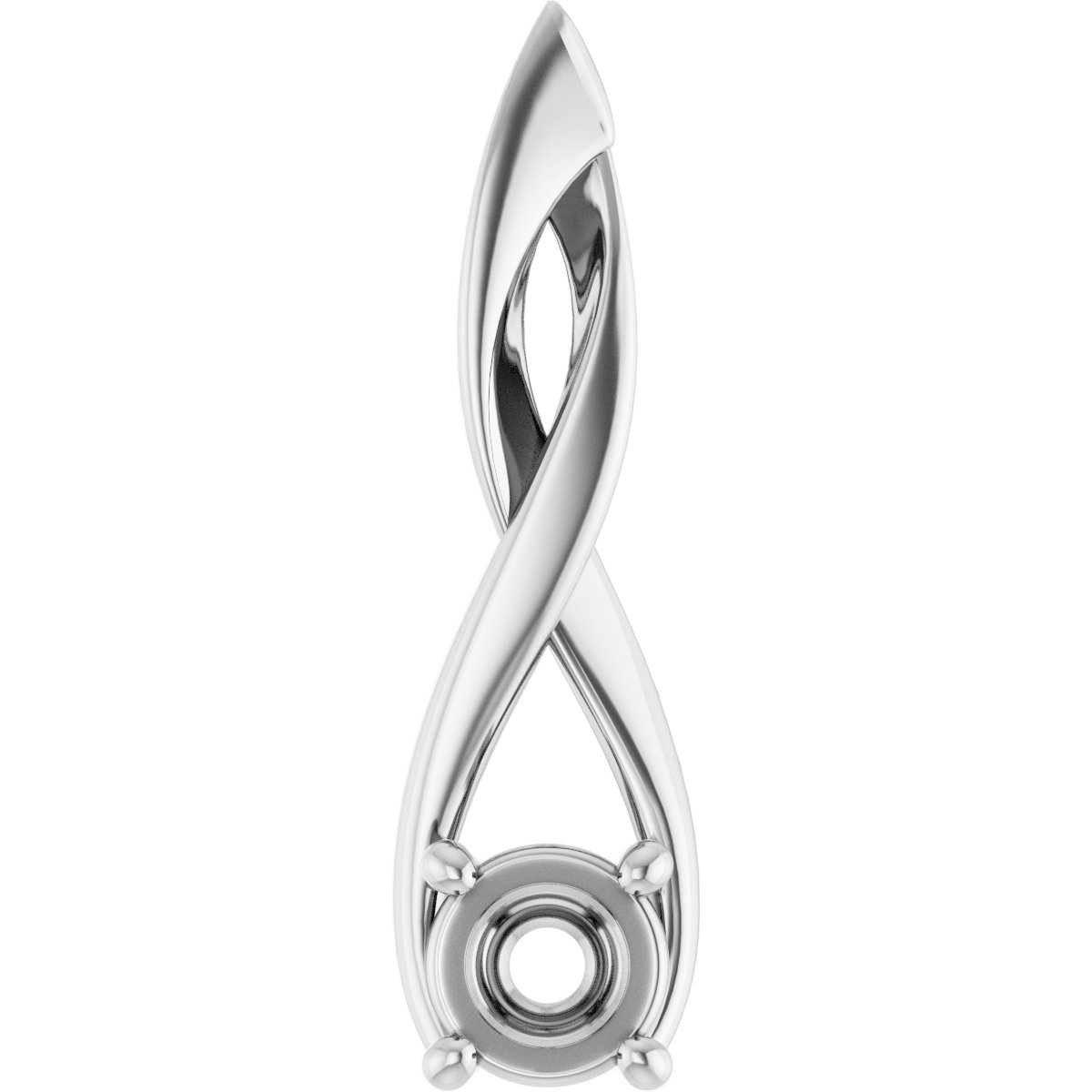 Infinity-Inspired Solitaire Pendant