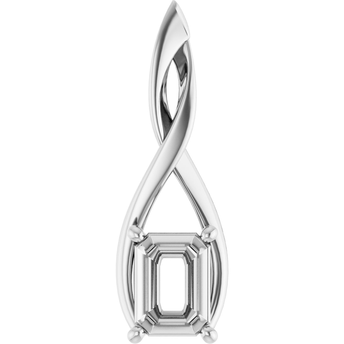Infinity-Inspired Solitaire Pendant