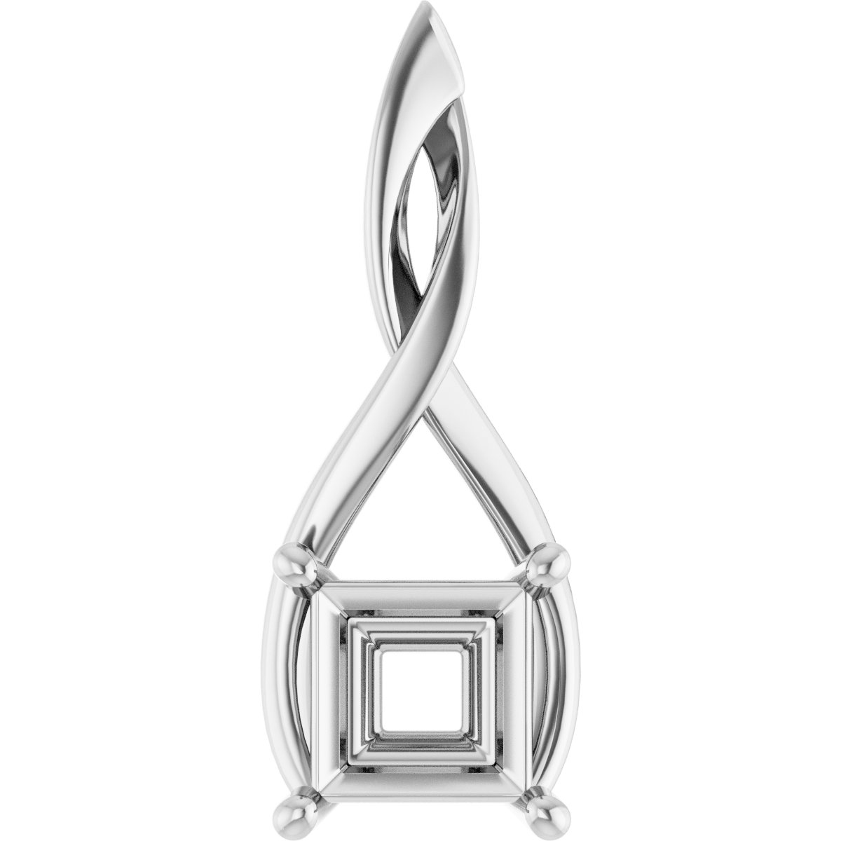 Infinity-Inspired Solitaire Pendant