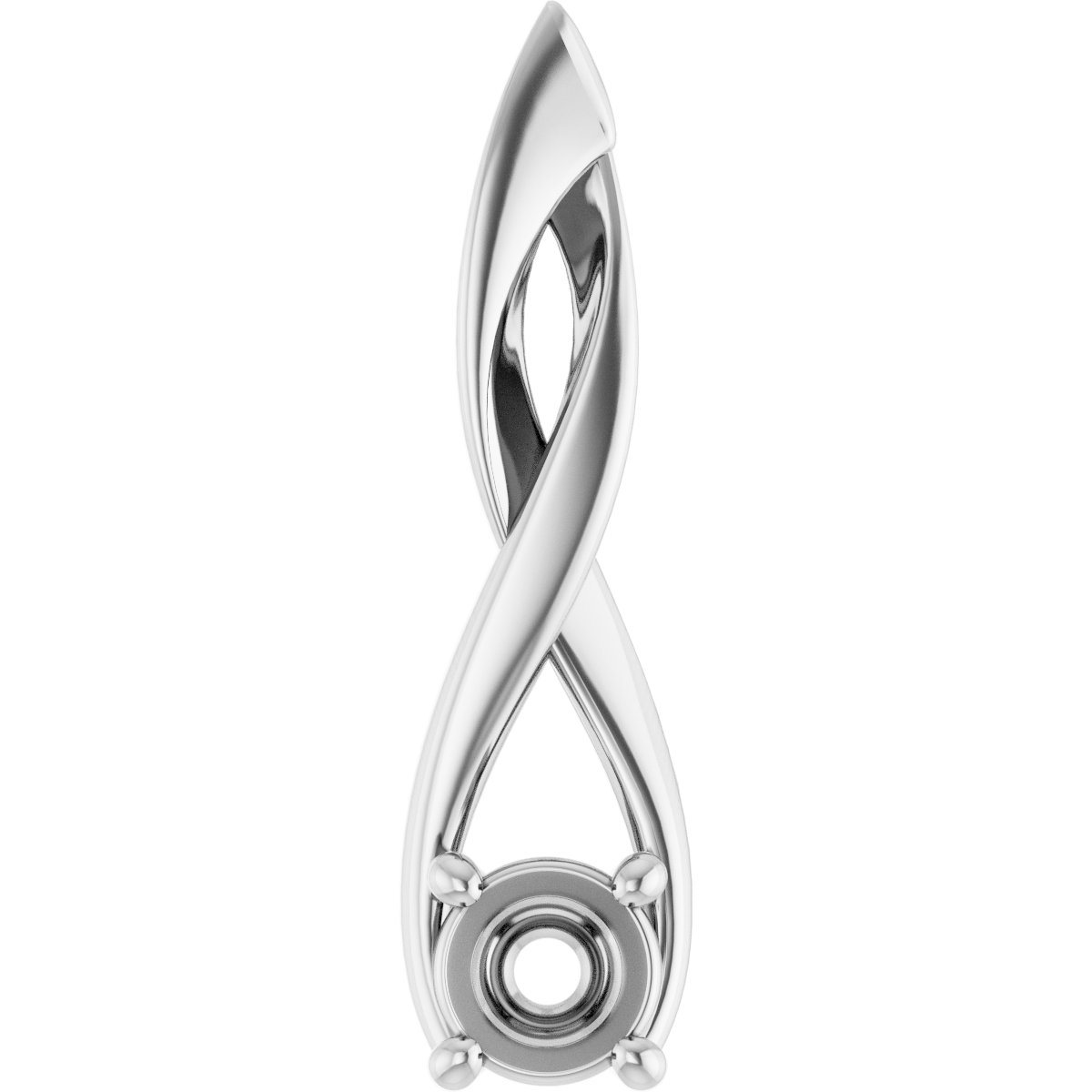 Infinity-Inspired Solitaire Pendant