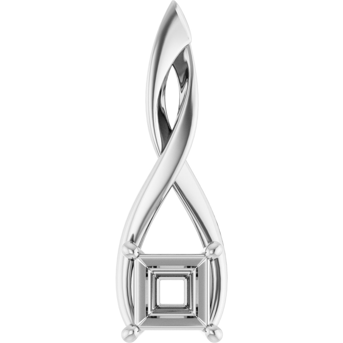 Infinity-Inspired Solitaire Pendant