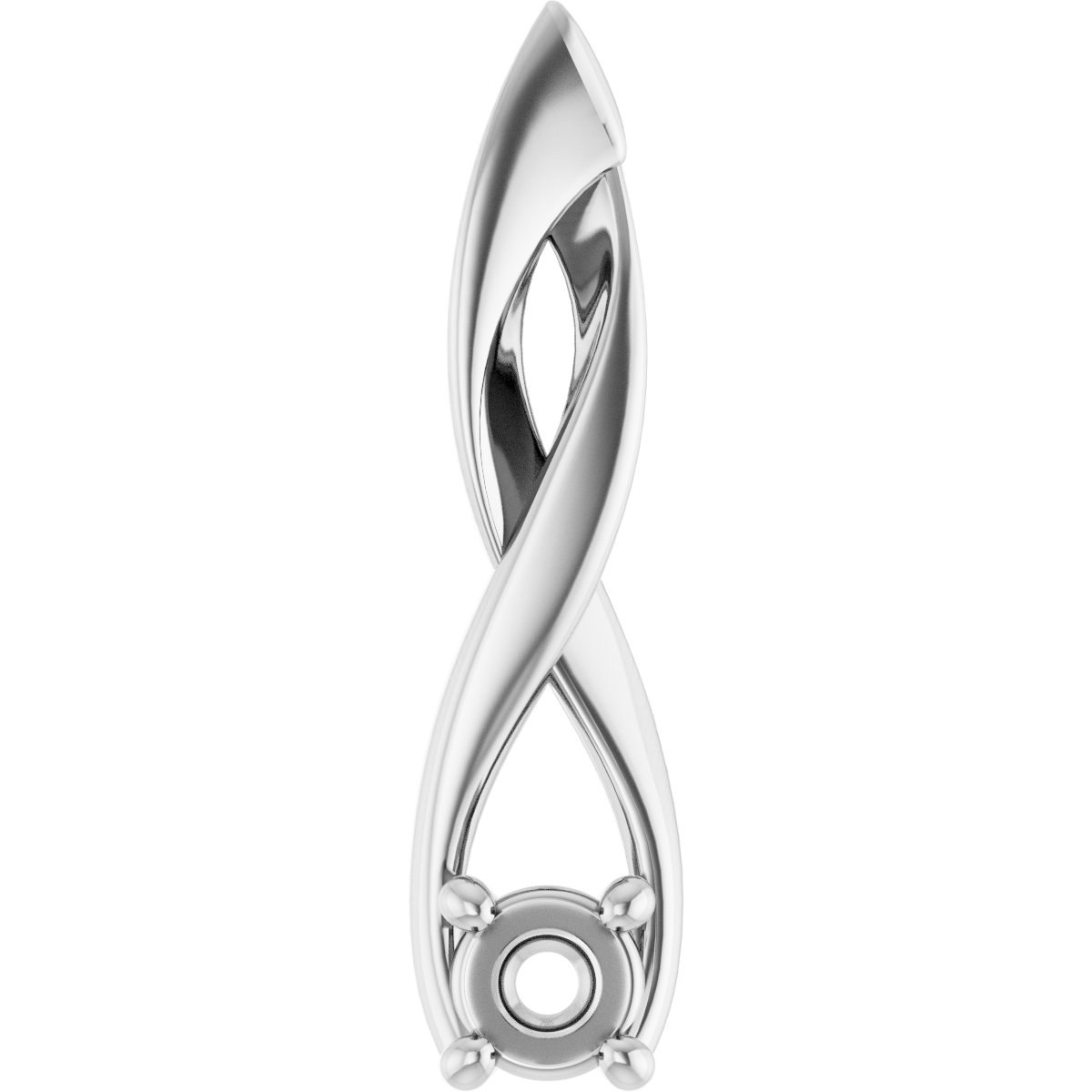 Infinity-Inspired Solitaire Pendant