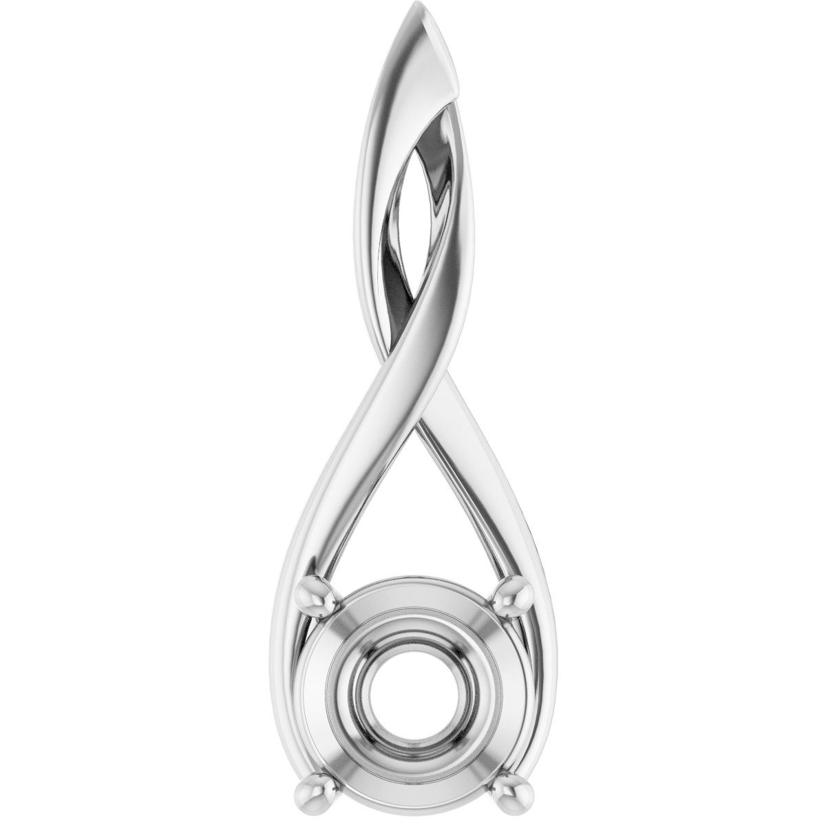 Infinity-Inspired Solitaire Pendant