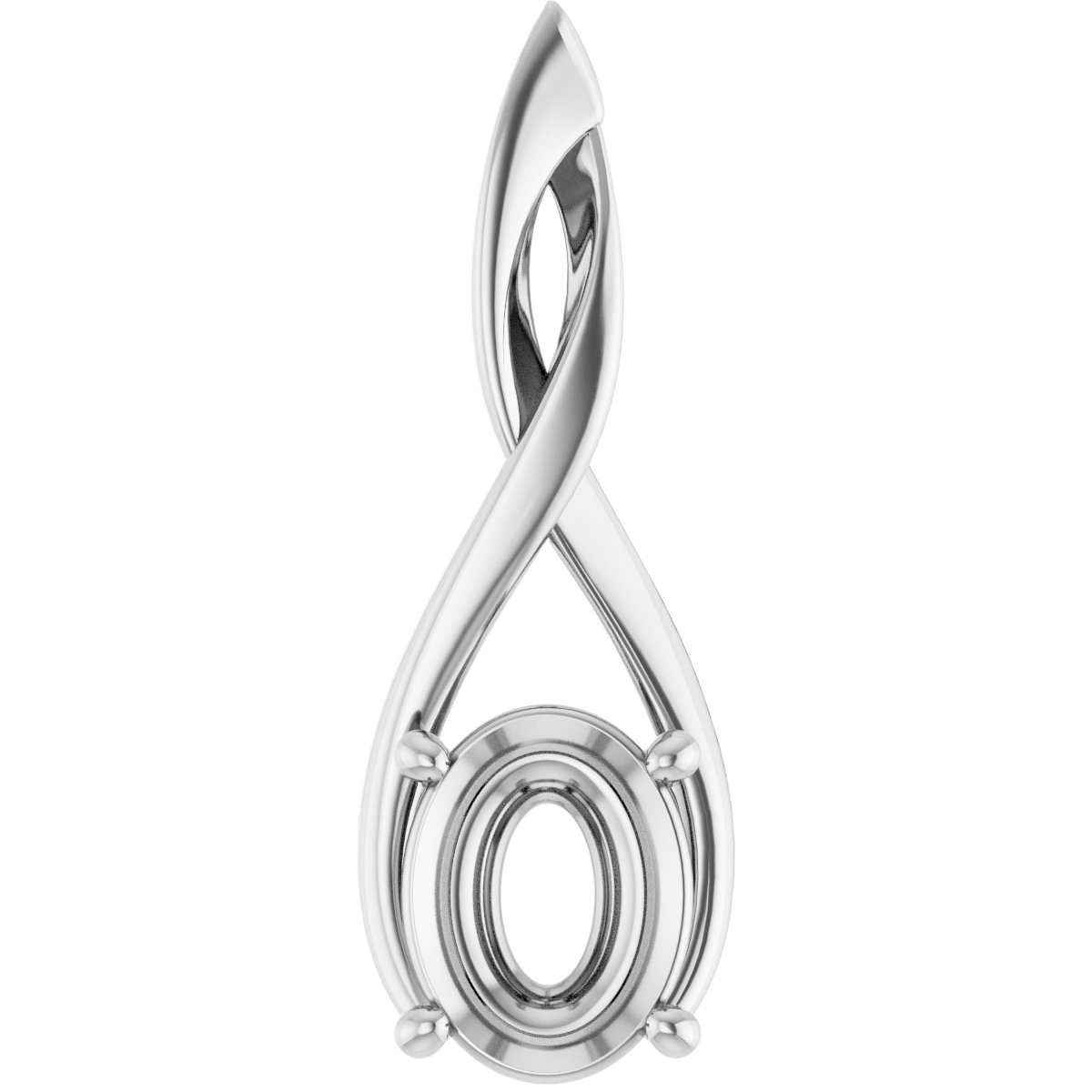 Infinity-Inspired Solitaire Pendant