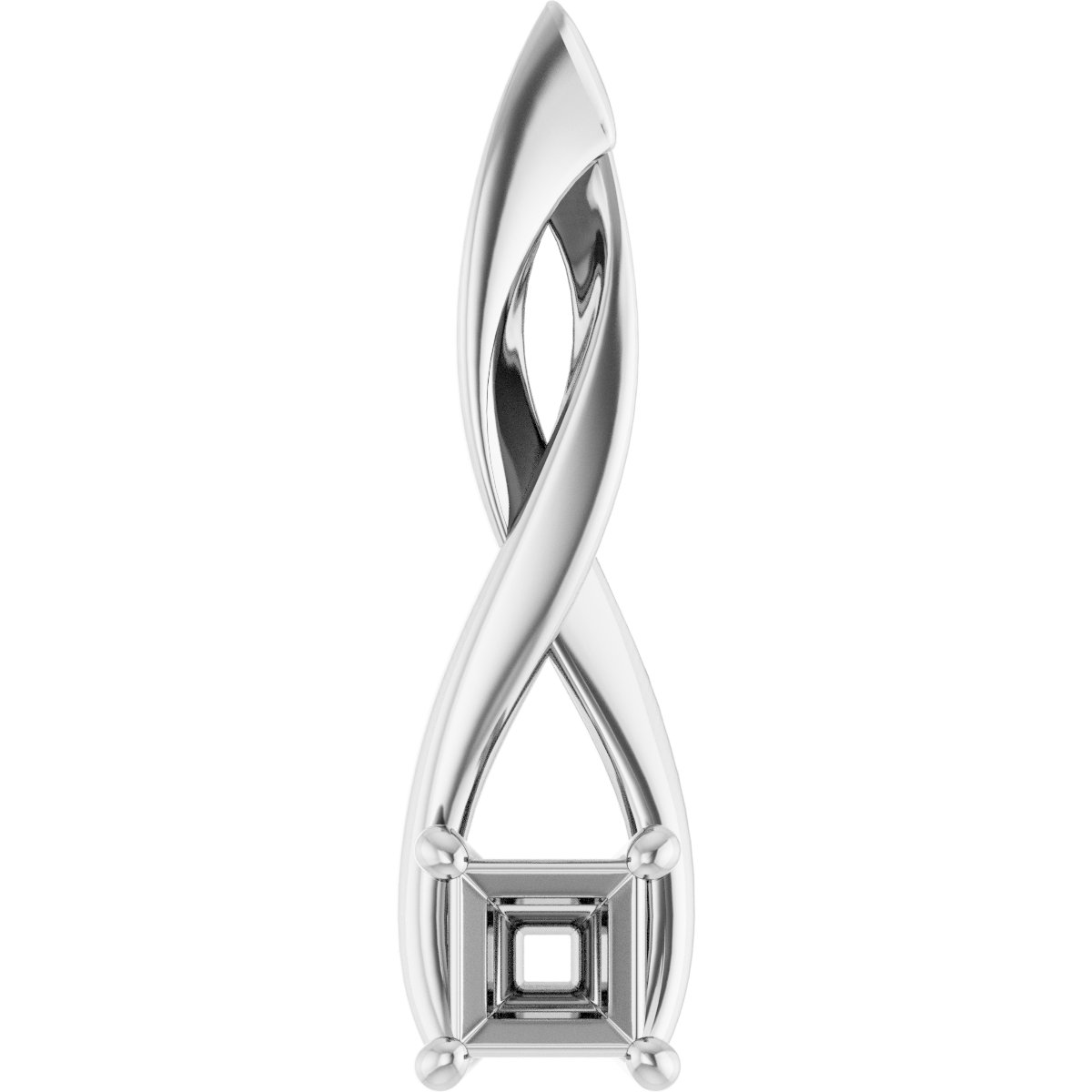 Infinity-Inspired Solitaire Pendant