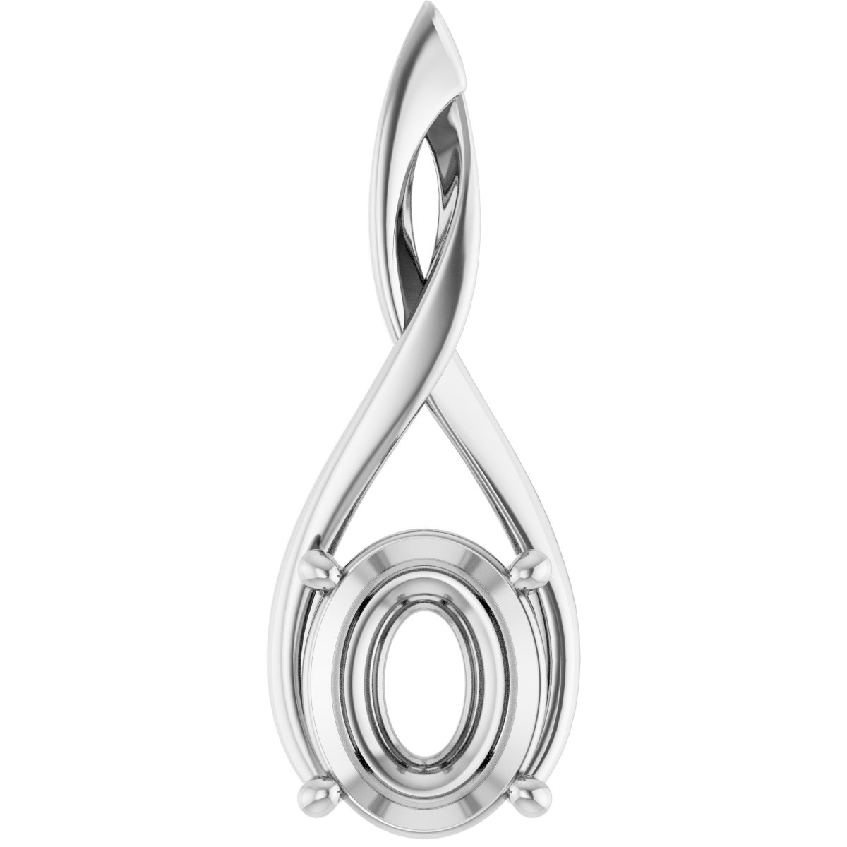Infinity-Inspired Solitaire Pendant