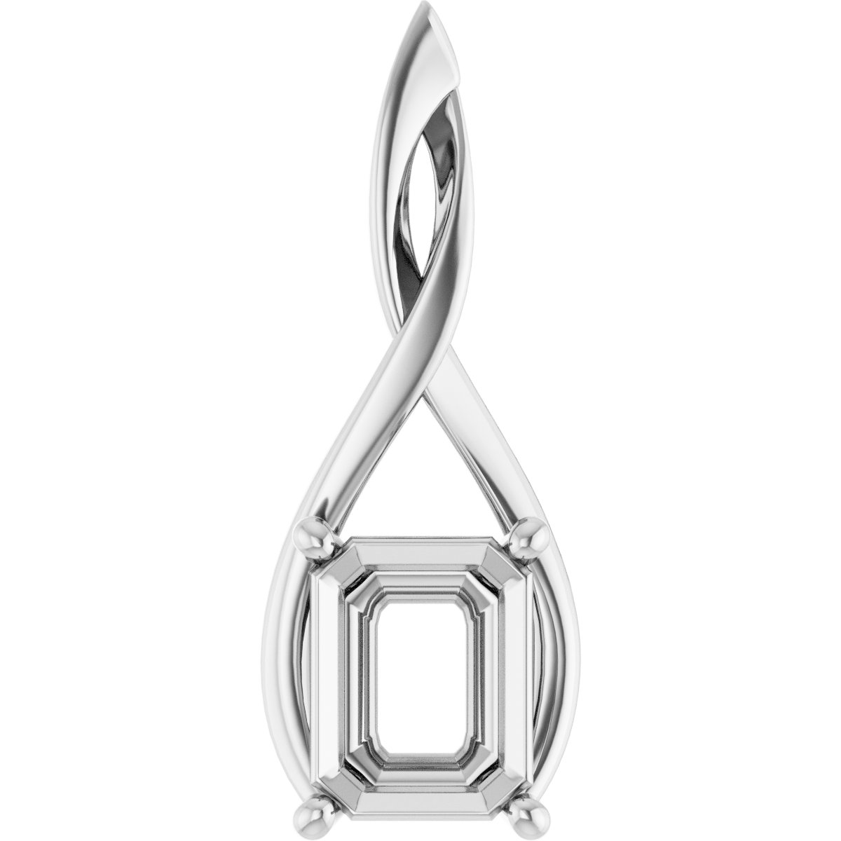 Infinity-Inspired Solitaire Pendant
