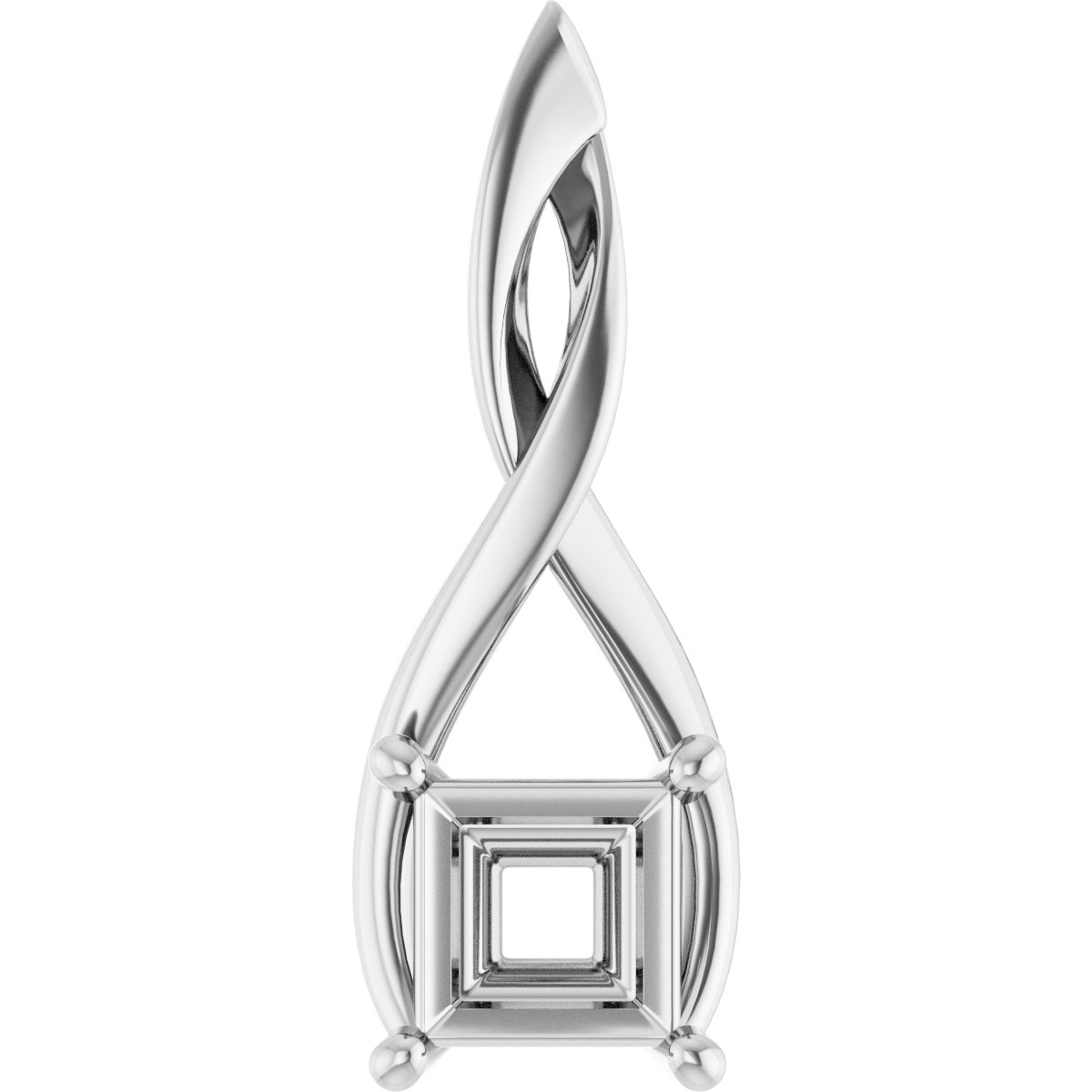 Infinity-Inspired Solitaire Pendant
