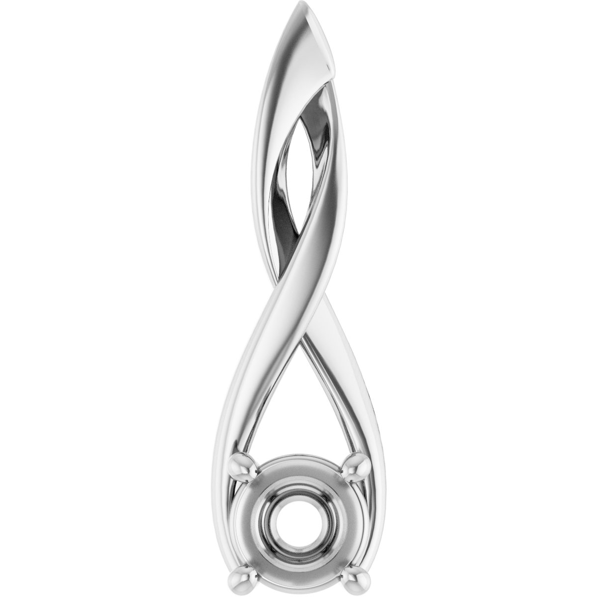 Infinity-Inspired Solitaire Pendant