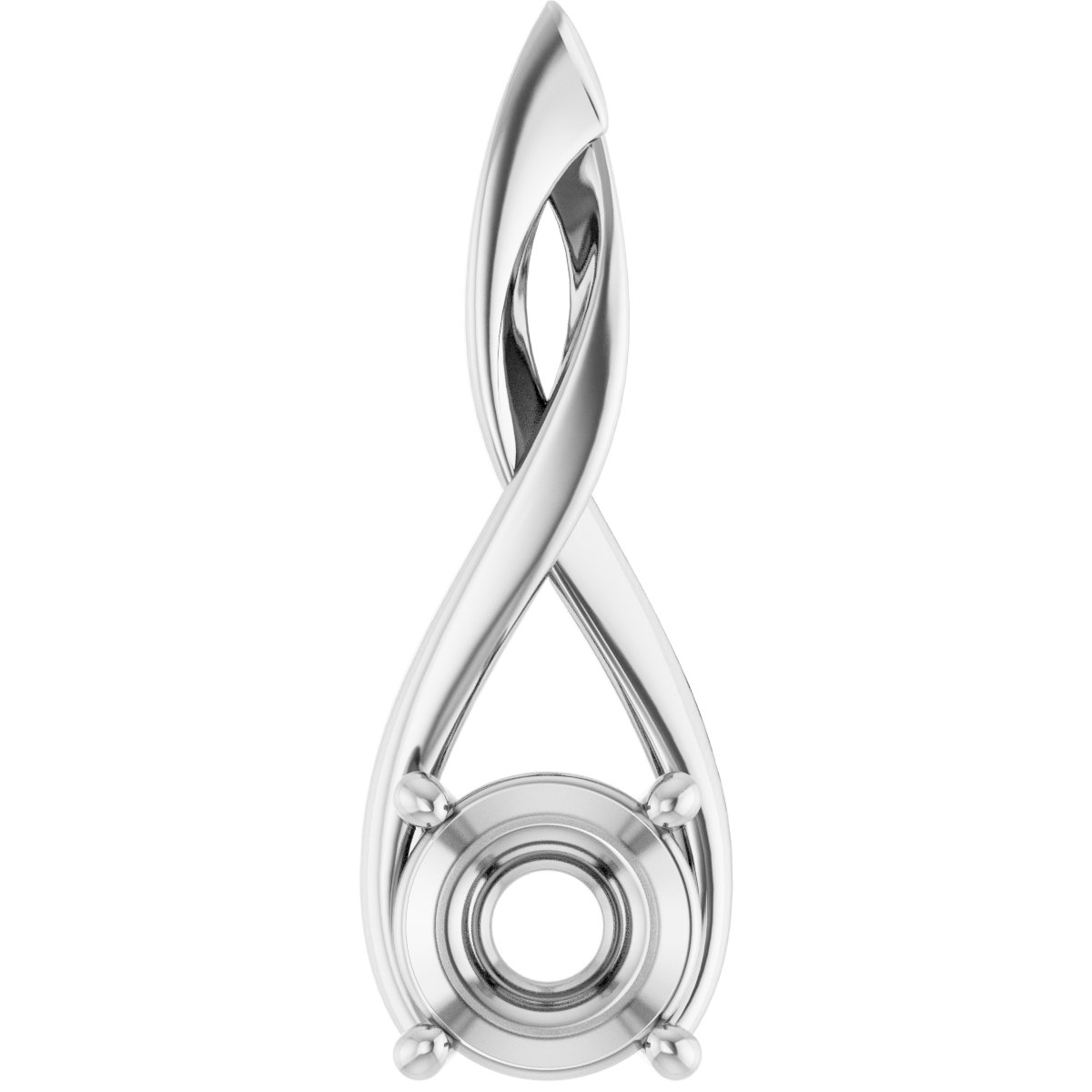 Infinity-Inspired Solitaire Pendant