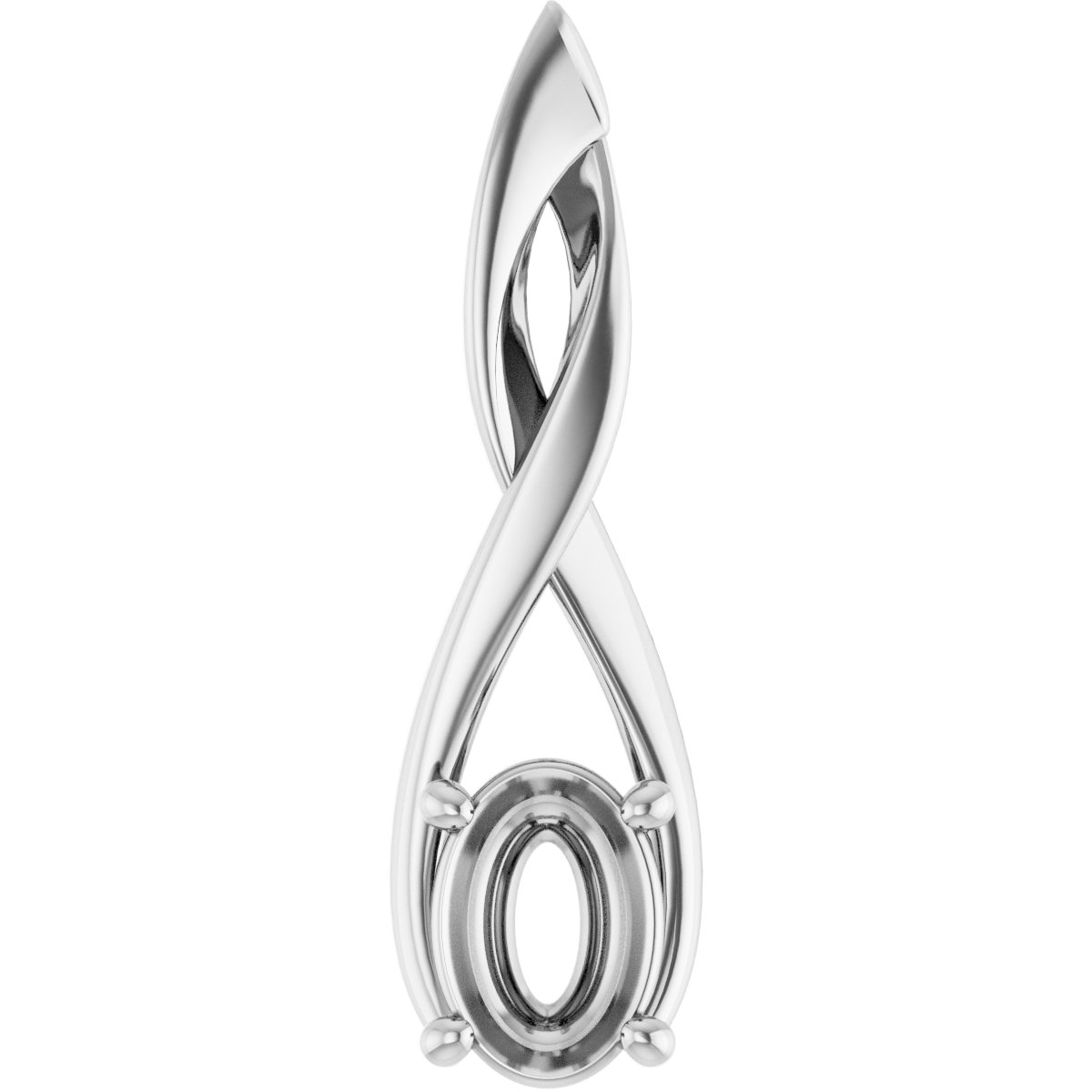 Infinity-Inspired Solitaire Pendant