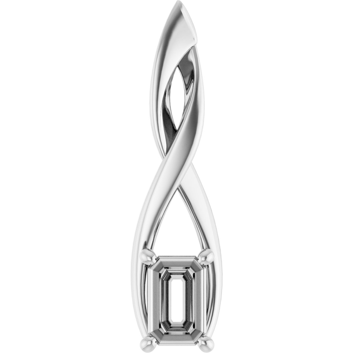 Infinity-Inspired Solitaire Pendant