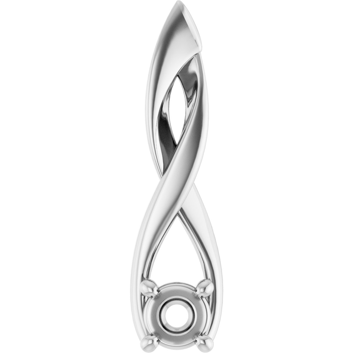 Infinity-Inspired Solitaire Pendant