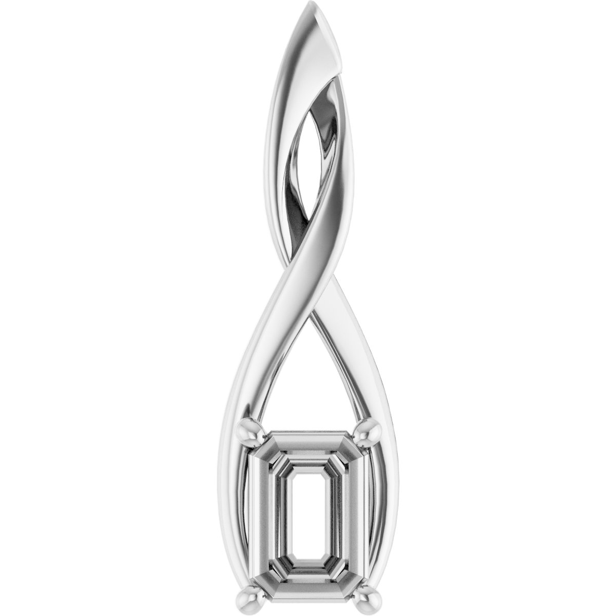 Infinity-Inspired Solitaire Pendant