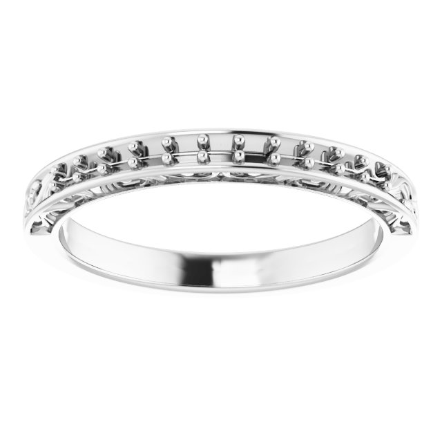 14K White 1/6 CTW Diamond Matching Band 