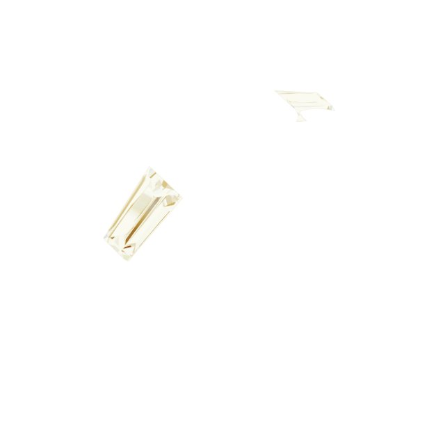 Double Claw-Prong Three-Stone Engagement Ring