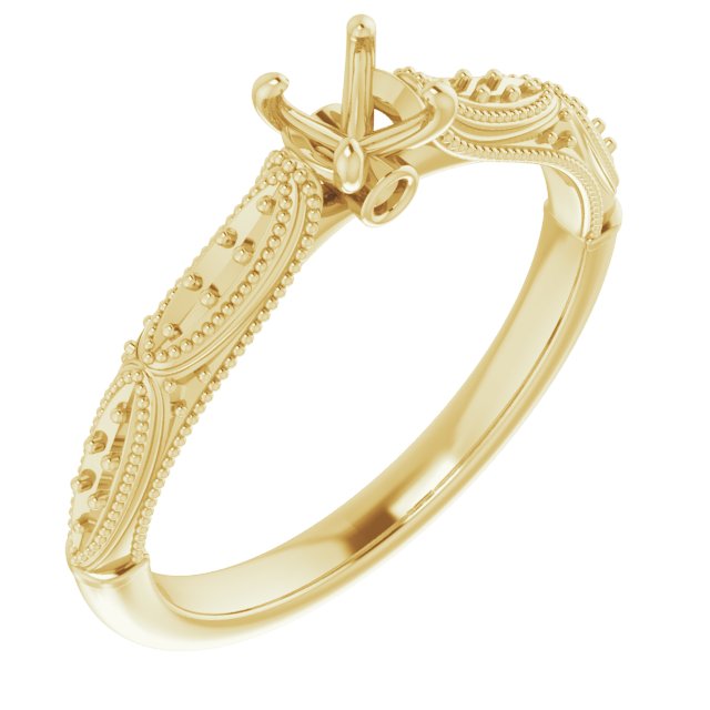 Accented Sculptural Engagement Ring
