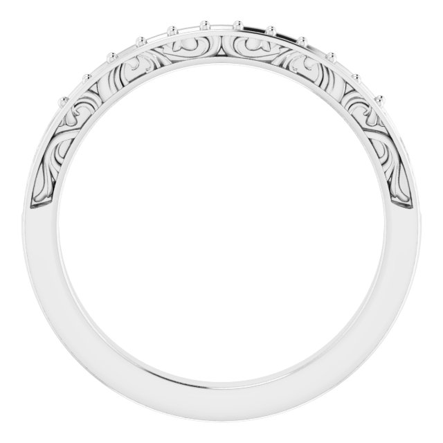 14K White 1/6 CTW Diamond Matching Band 