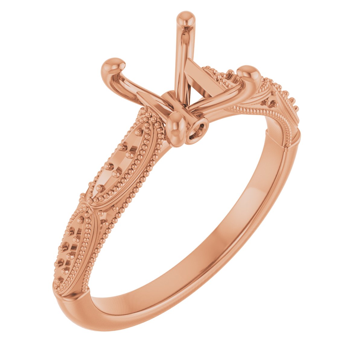 Accented Sculptural Engagement Ring