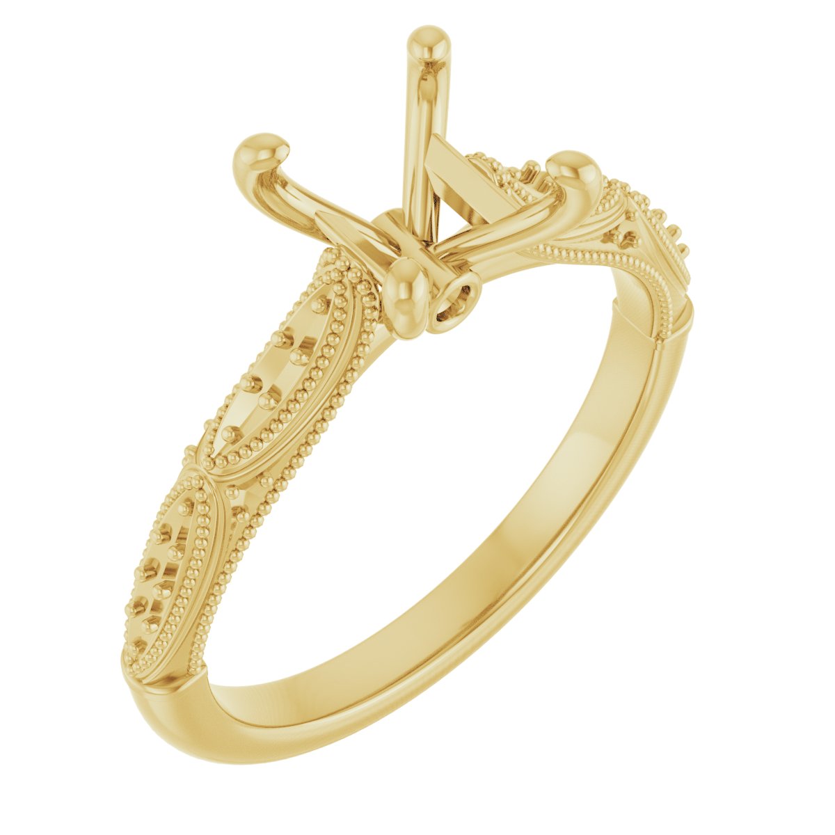 Accented Sculptural Engagement Ring
