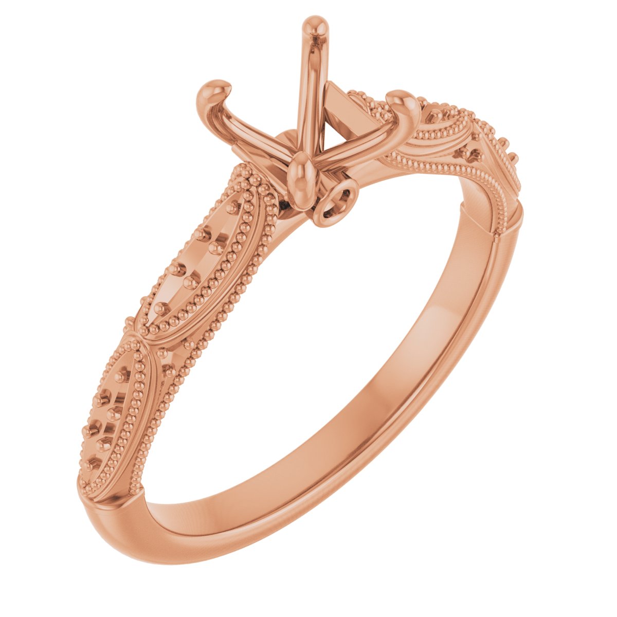 Accented Sculptural Engagement Ring