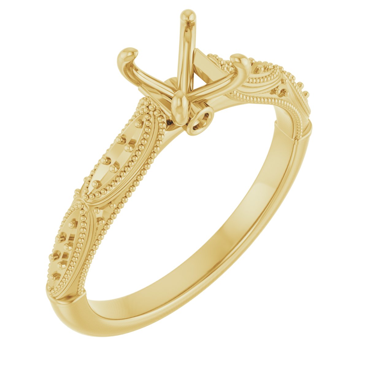 Accented Sculptural Engagement Ring