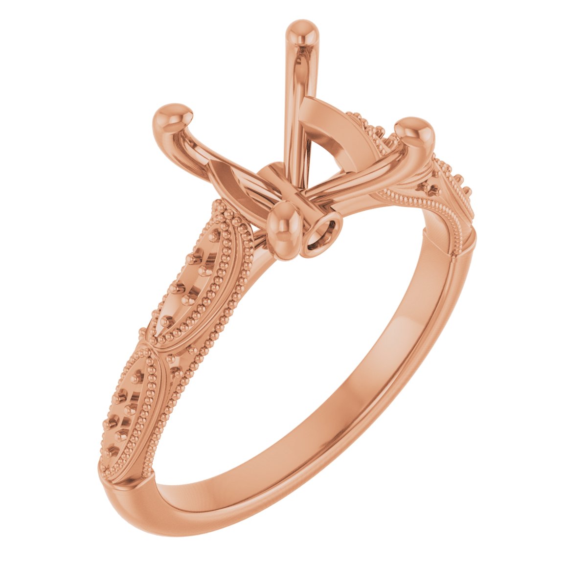 Accented Sculptural Engagement Ring