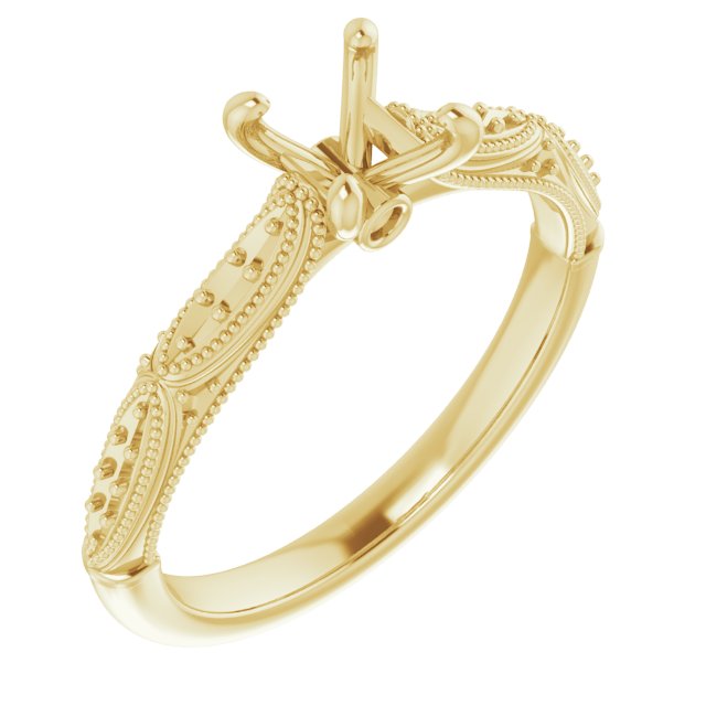 Accented Sculptural Engagement Ring