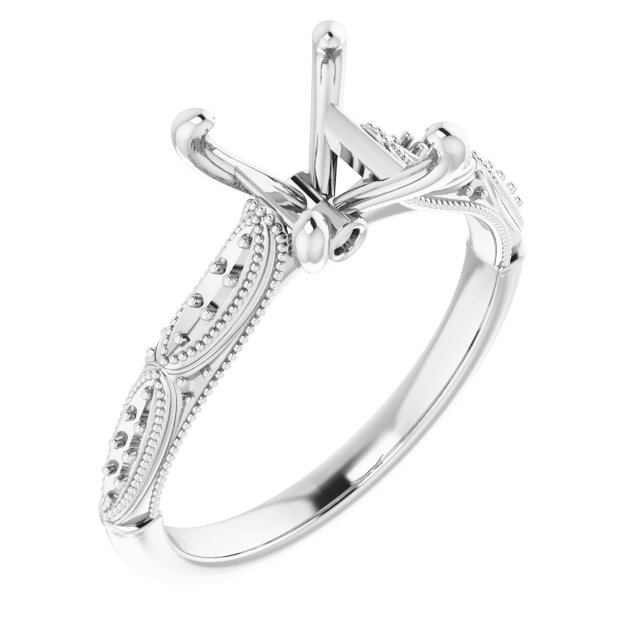 Accented Sculptural Engagement Ring