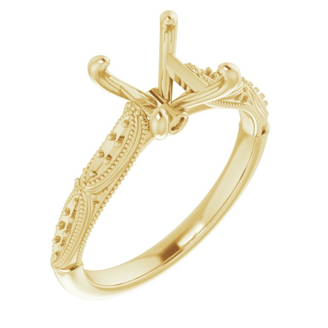 Accented Sculptural Engagement Ring
