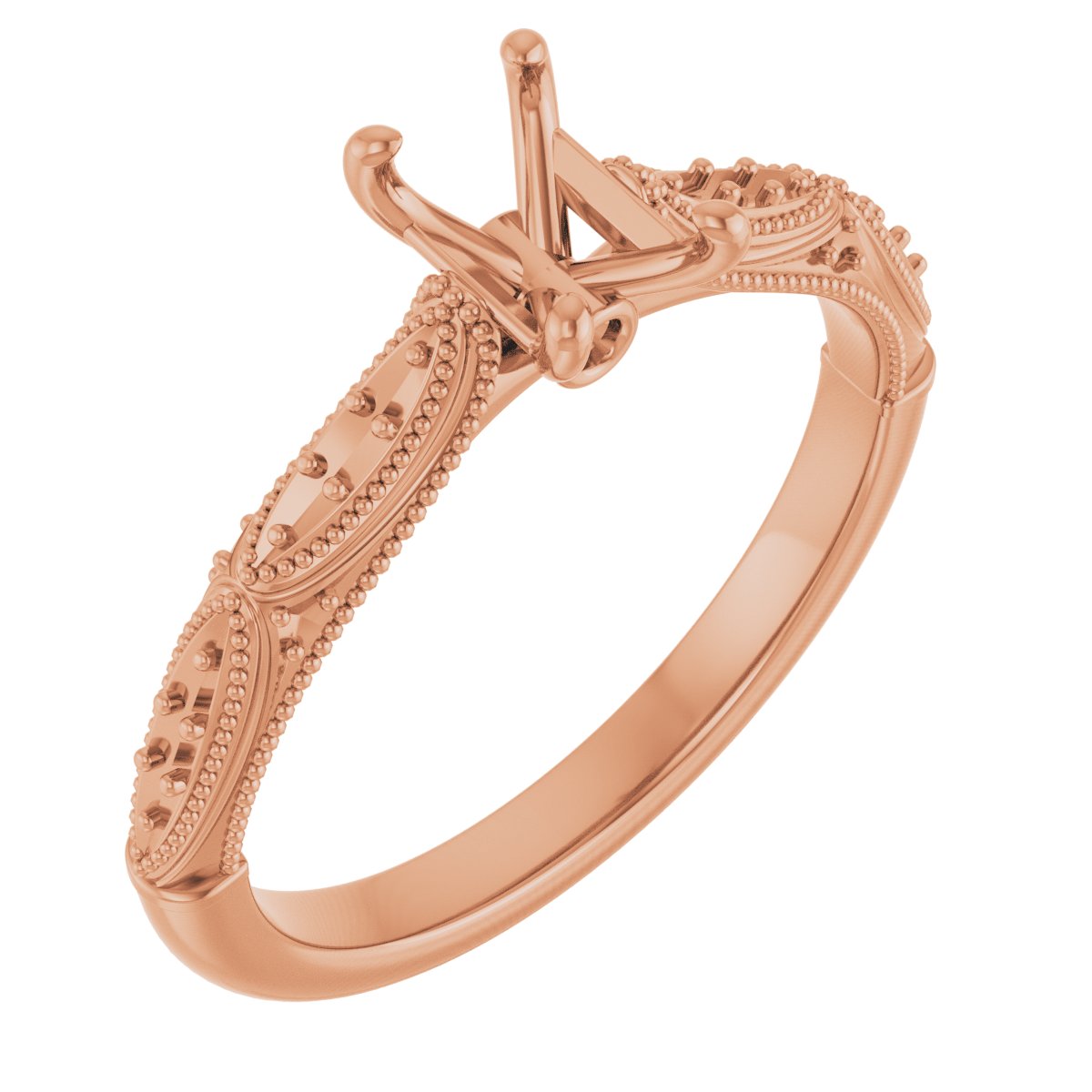 Accented Sculptural Engagement Ring