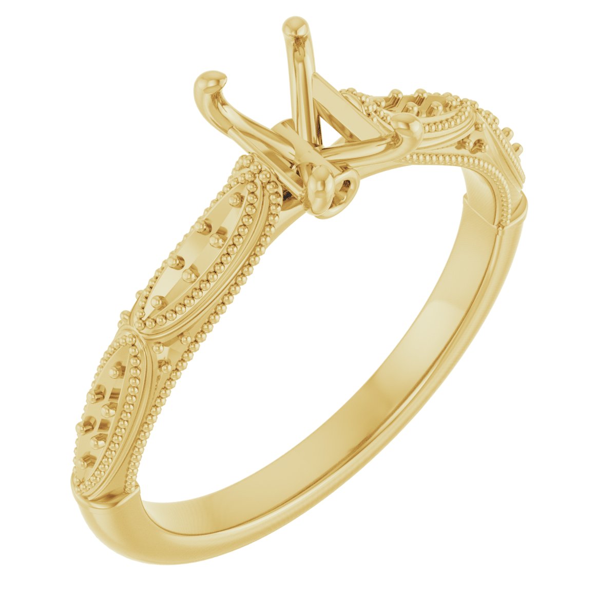 Accented Sculptural Engagement Ring