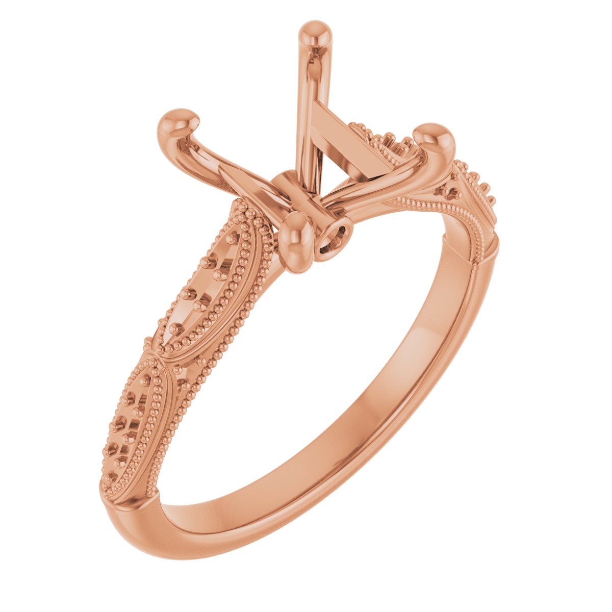 Accented Sculptural Engagement Ring