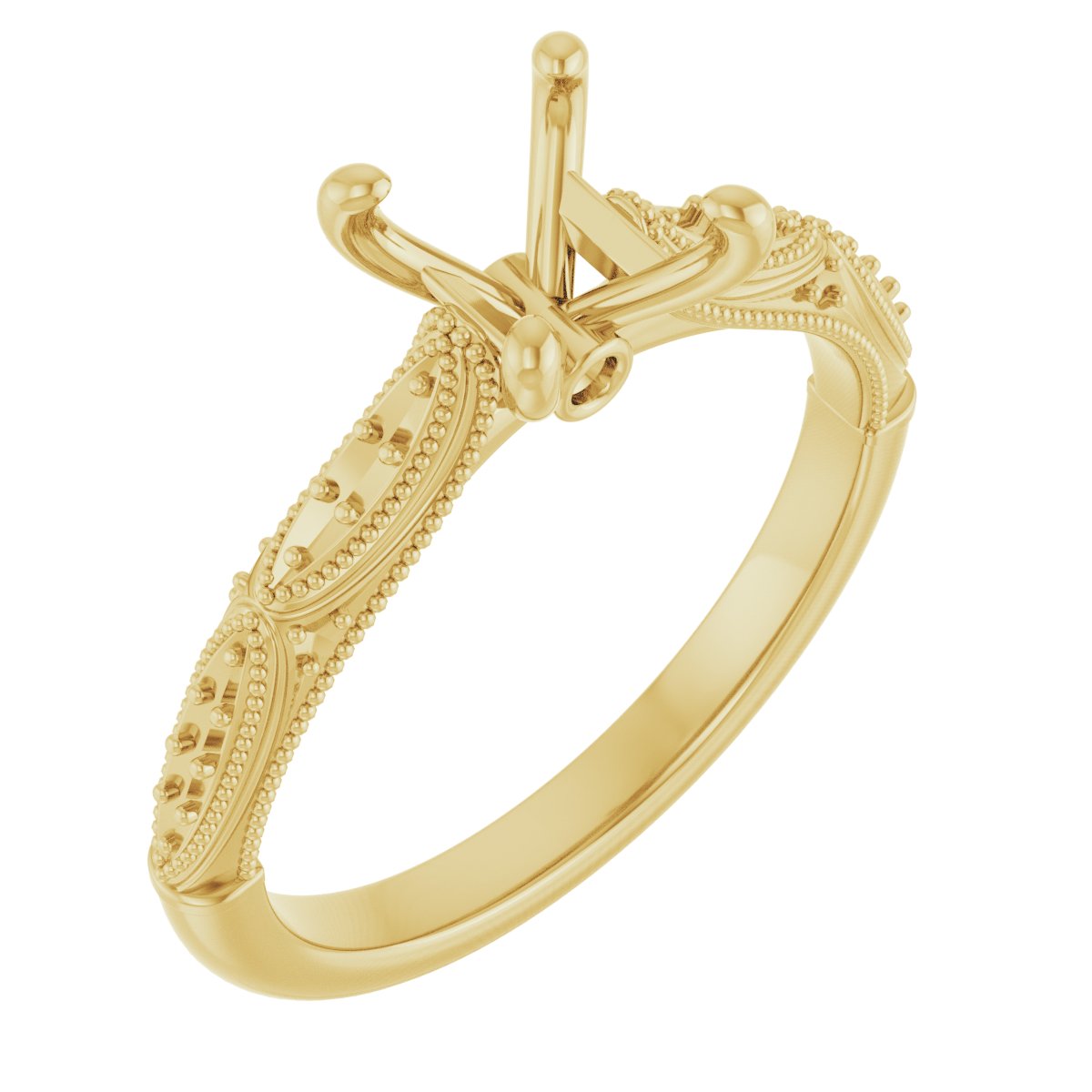 Accented Sculptural Engagement Ring