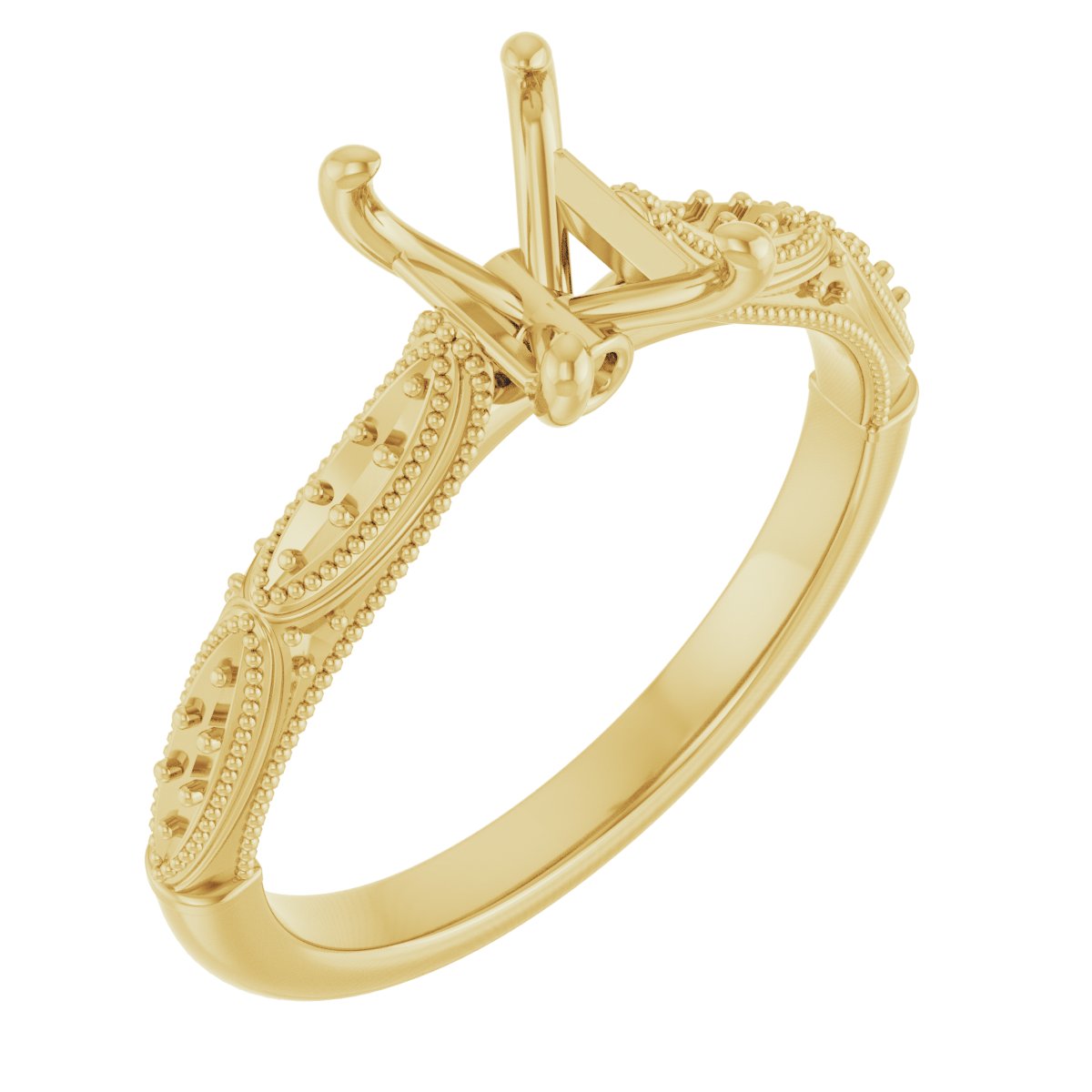 Accented Sculptural Engagement Ring