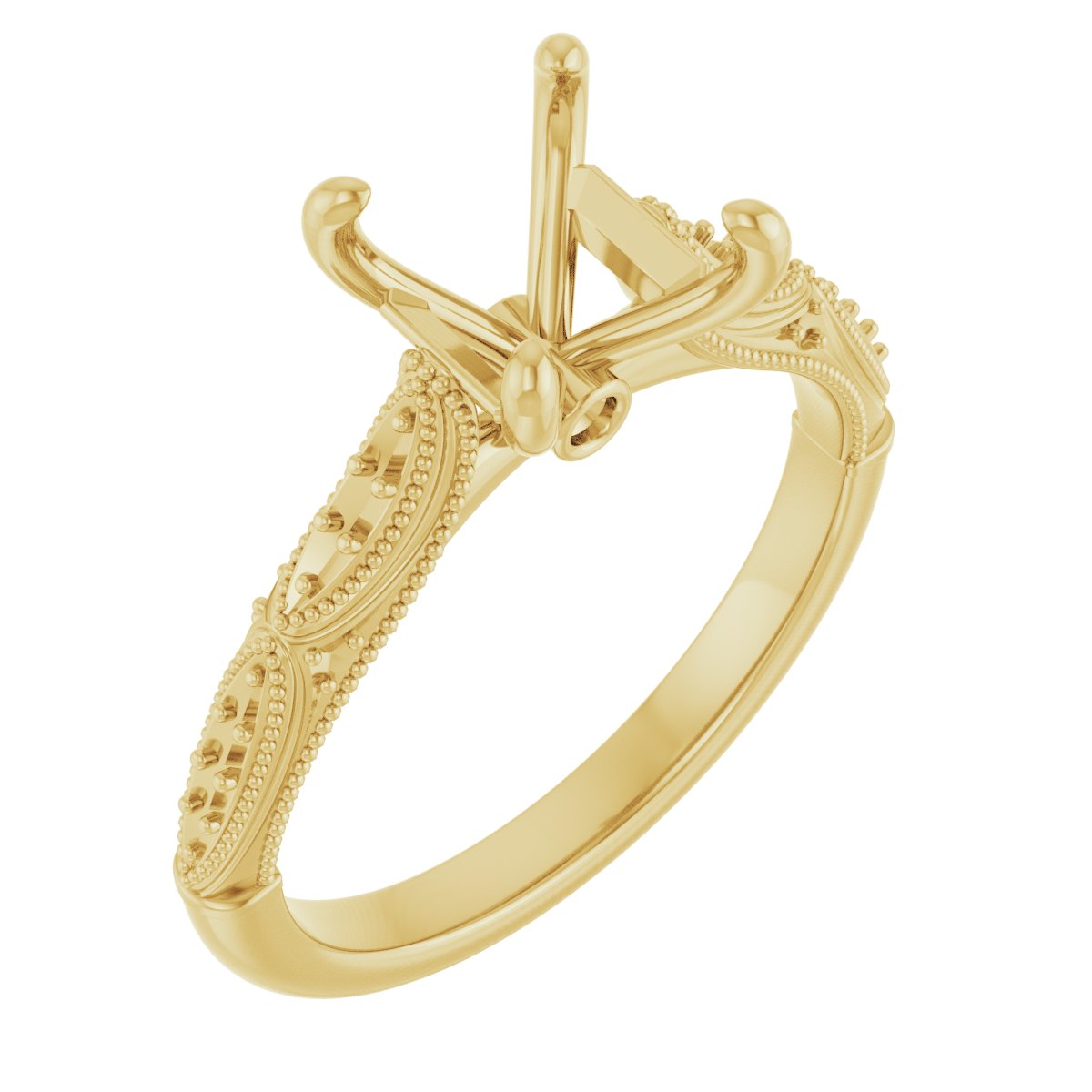 Accented Sculptural Engagement Ring