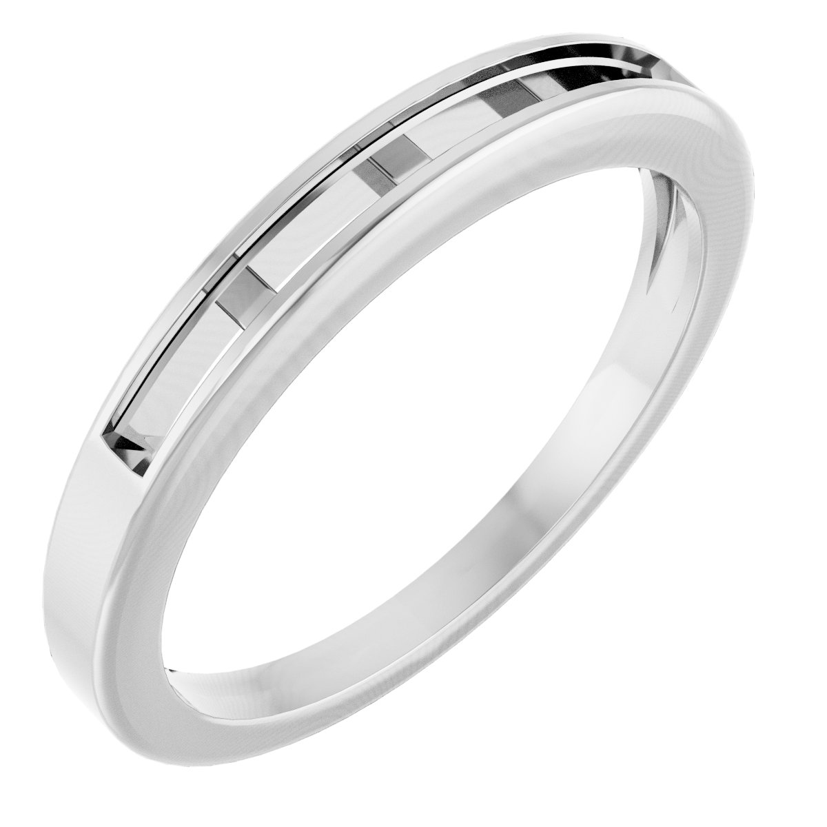 Channel-Set Tapered Anniversary Band