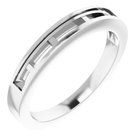 14K White 2 mm Square 11-Stone Anniversary Band Mounting Size 6