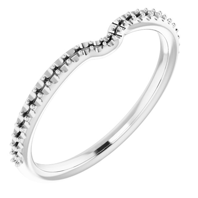14K White 1/8 CTW Natural Diamond Band
