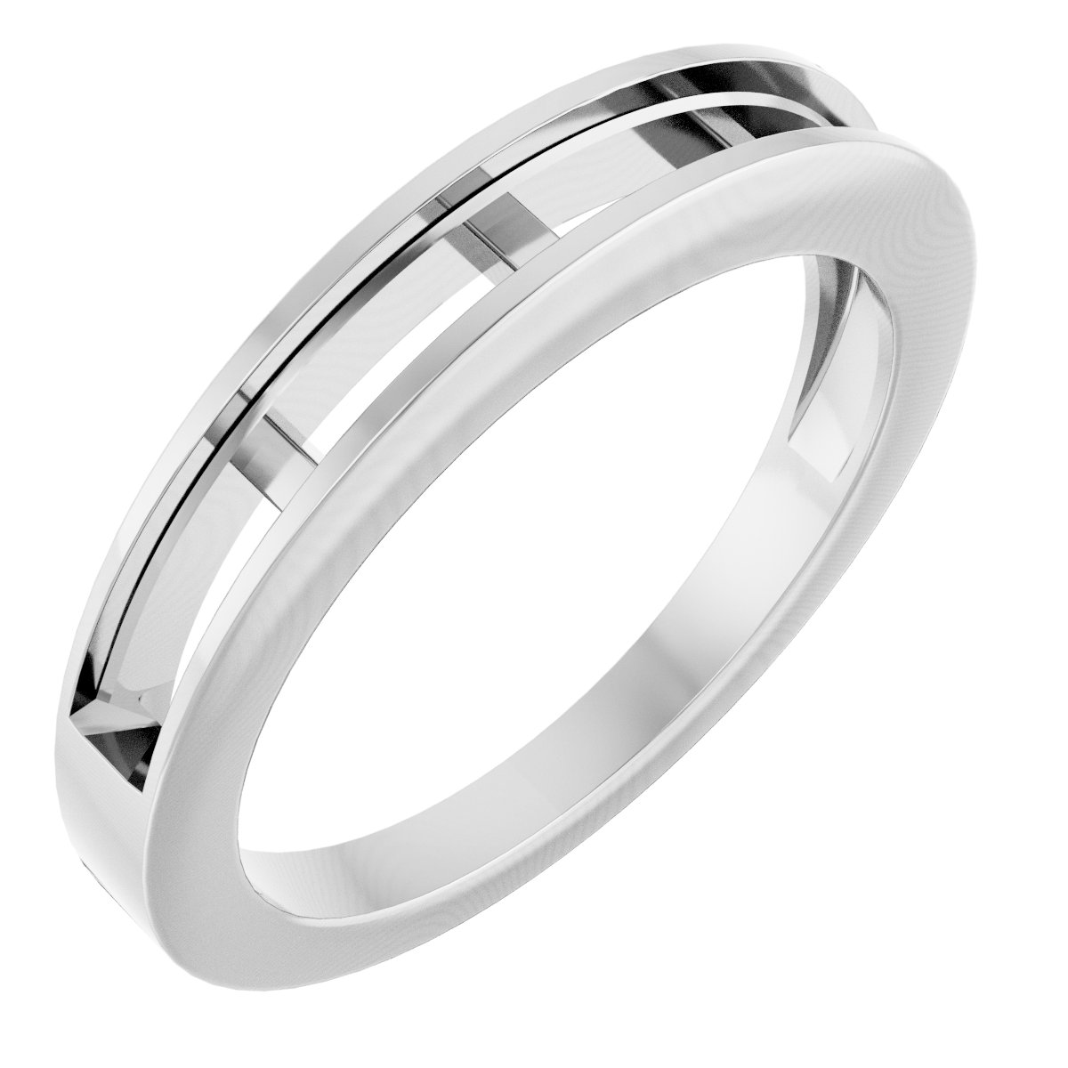 Channel-Set Tapered Anniversary Band