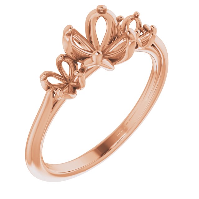 Accented Floral Engagement Ring or Band