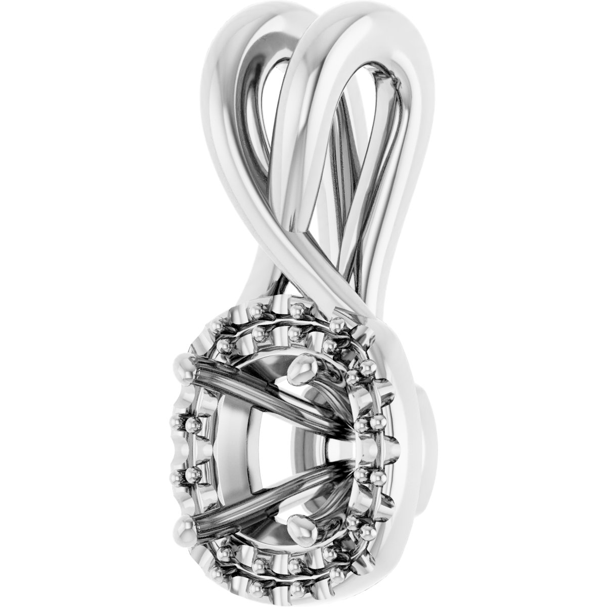 Natural Blue Sapphire & 1/10 CTW Natural Diamond Pendant view 2