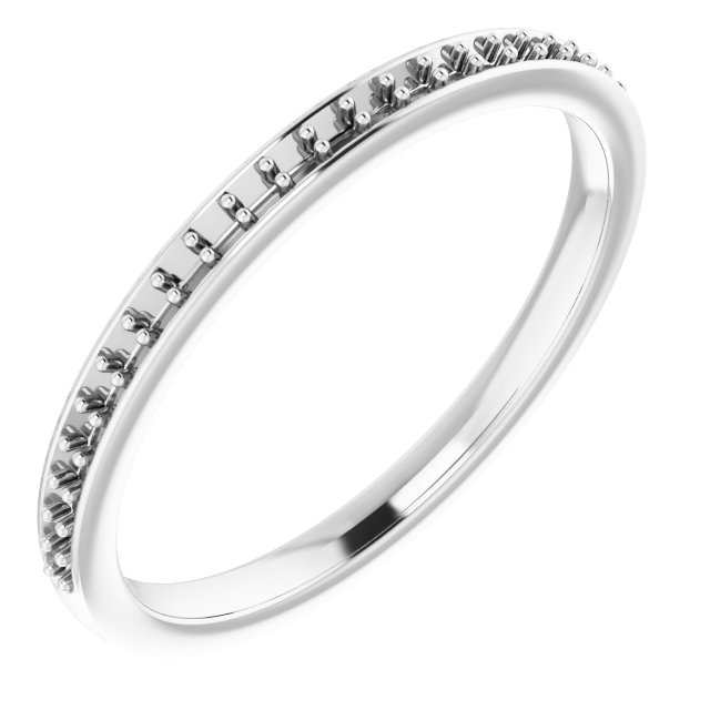 Platinum  1/8 CTW Natural Diamond Matching Band