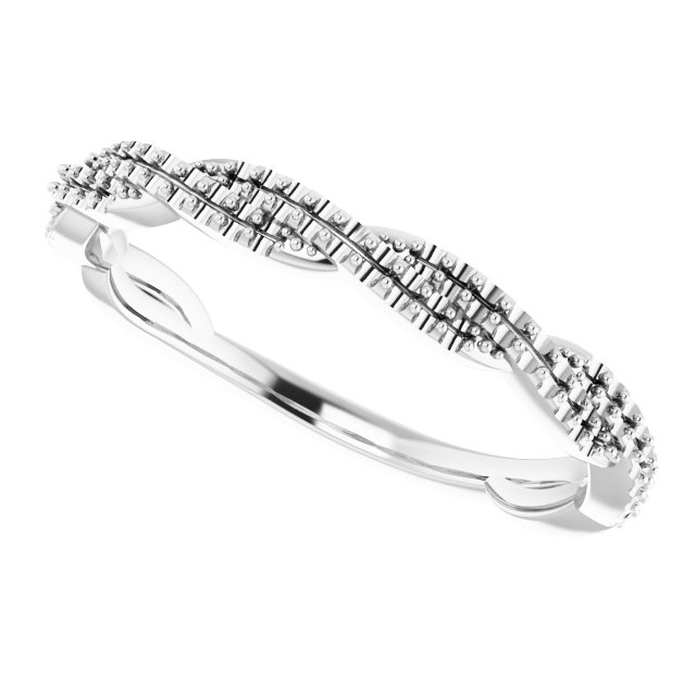 14K White 1/6 CTW Diamond Anniversary Band 