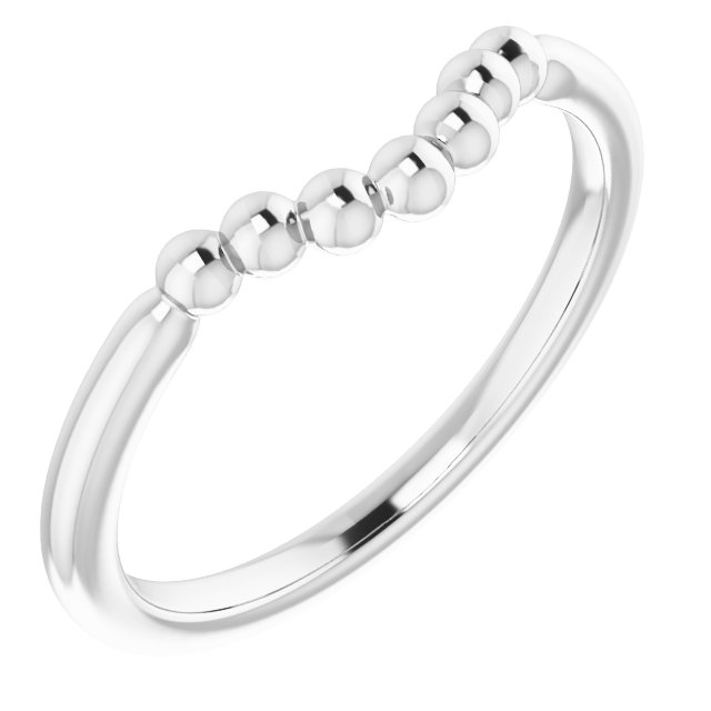 Sterling Silver Stackable Beaded Stackable Ring