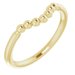 14K Yellow Stackable Beaded Contour Ring